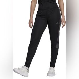 NWOT adidas Tiro Track Pants, Black/Dark Grey Heather, Small